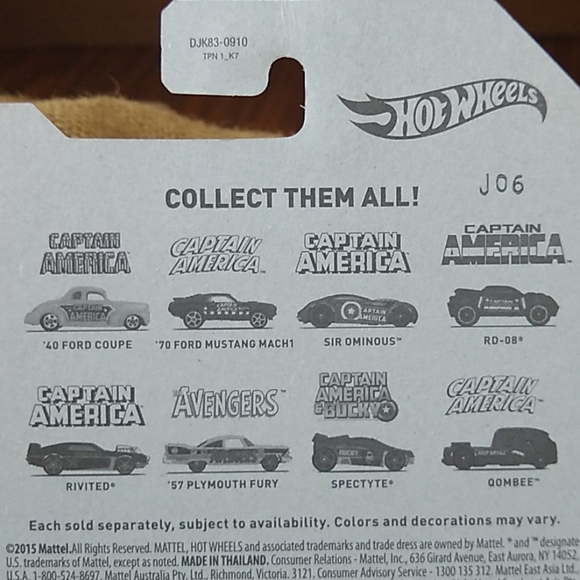 Hot Wheels Captain America 70 Mustang Mach I - Picture 3 of 6
